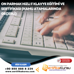 On Parmak Hızlı F Klavye Eğitimi ve Sertifikası (Kamu Atamalarında Geçerli)