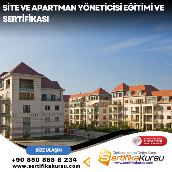 Site ve Apartman Yöneticisi Eğitimi ve Sertifikası Site ve Apartman Yöneticisi Eğitimi ve Sertifikası